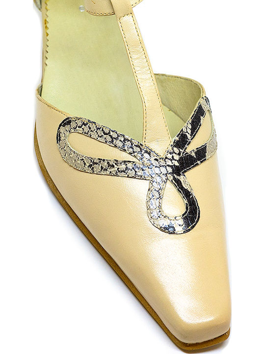 Anatomic Leather Beige Low Heels