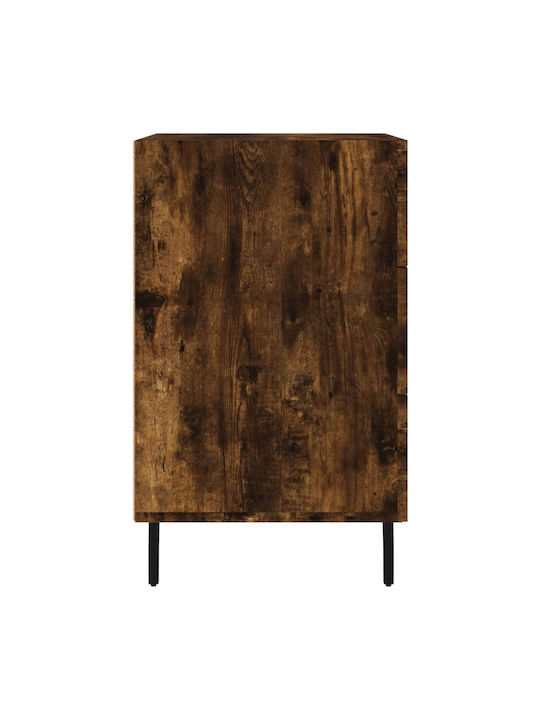 Κομοδίνο Ξύλινο Καπνιστή Δρυς 40x40x66cm