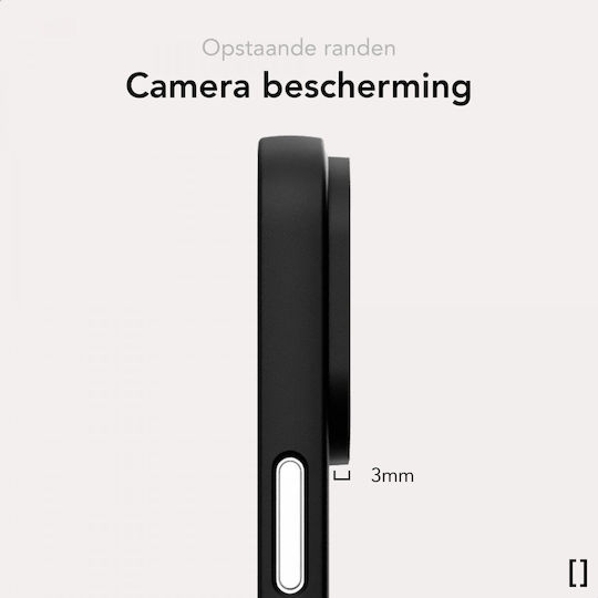 Nekit 1mm Umschlag Rückseite Kunststoff 1mm Schwarz (iPhone 14 Pro Max)