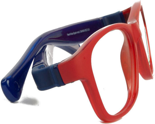 Nanovista Gaikai 3.0 Kids Acetate Prescription Eyeglass Frame with Clip-On Red NAO3050745SC