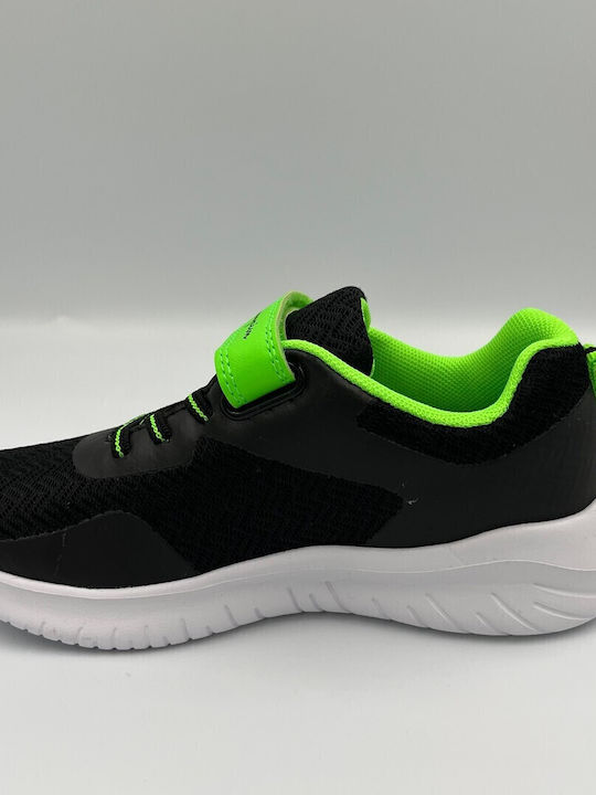 Evolve Kids Sports Shoes Running with Hoop & Loop Closure Black
