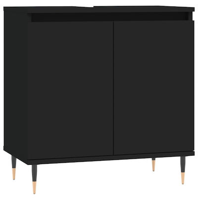 vidaXL Cabinet de baie fără chiuvetă L58xl33xH60cm Negru