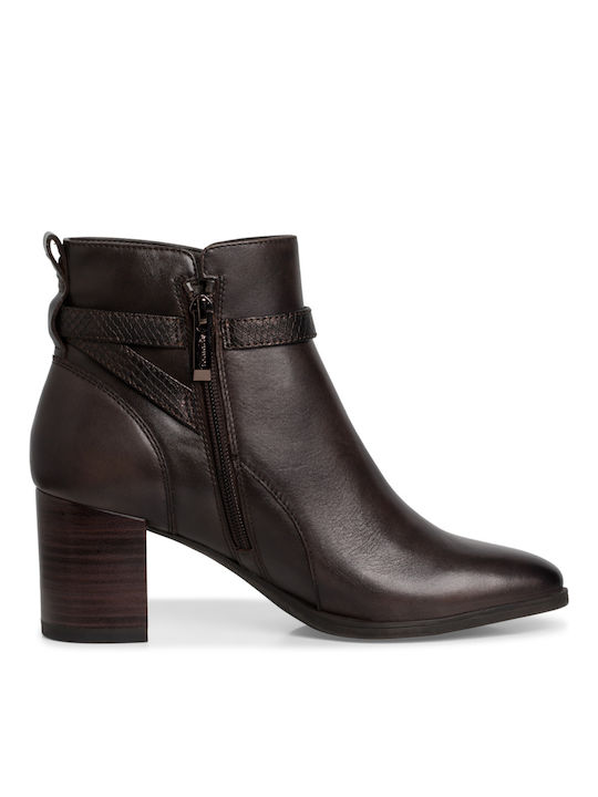 Tamaris Leder Damen Knöchelstiefel Braun