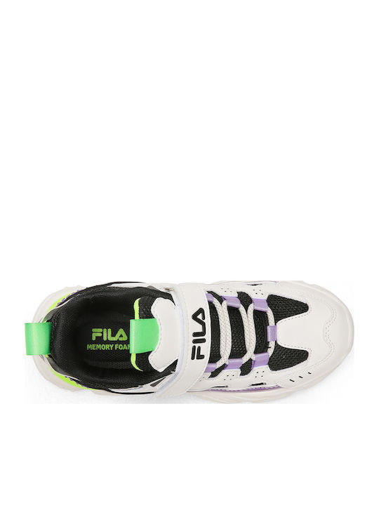 Memory Spinel 3 Kids Sports Shoes with Hoop & Loop Closure White