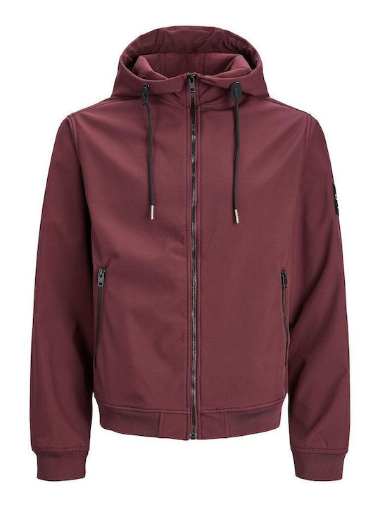 Jack & Jones Men's Winter Jacket Waterproof Burgundy