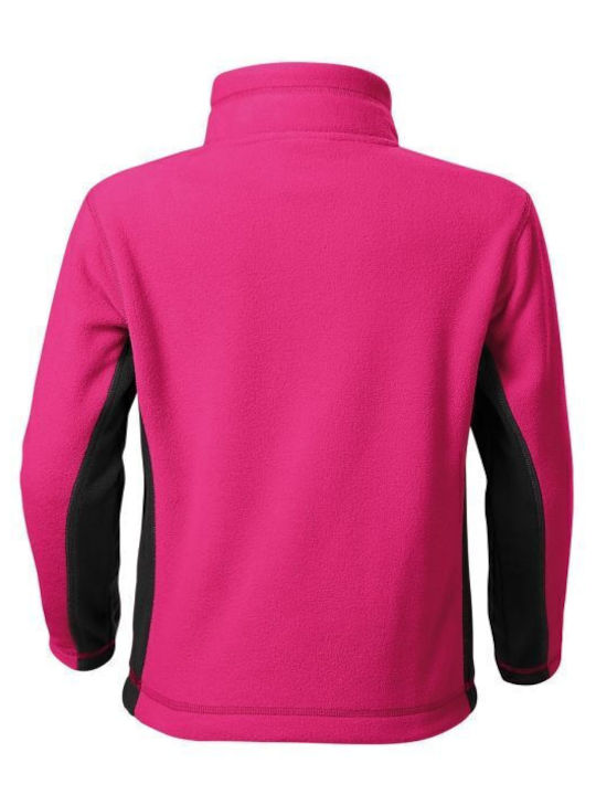 Kinderstrickjacke Fleece Fuchsie