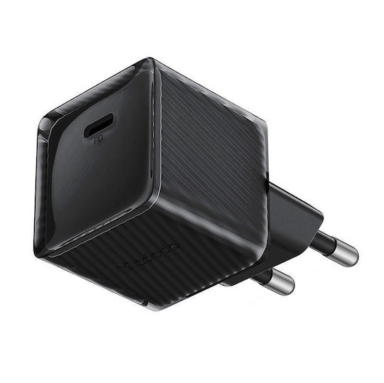 Mcdodo GaN Wireless Charger with USB-C Port 20W Power Delivery Black