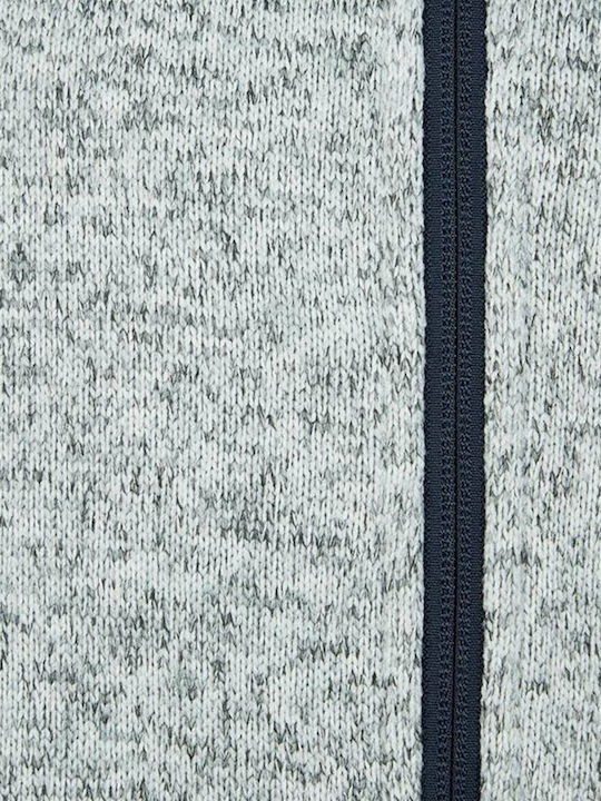 Fleece Παιδική Φούτερ Ζακέτα με Κουκούλα Γκρι