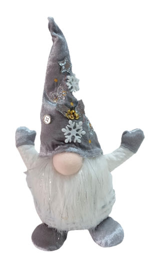 Dekorativer Weihnachtsmann Silber aus Stoff