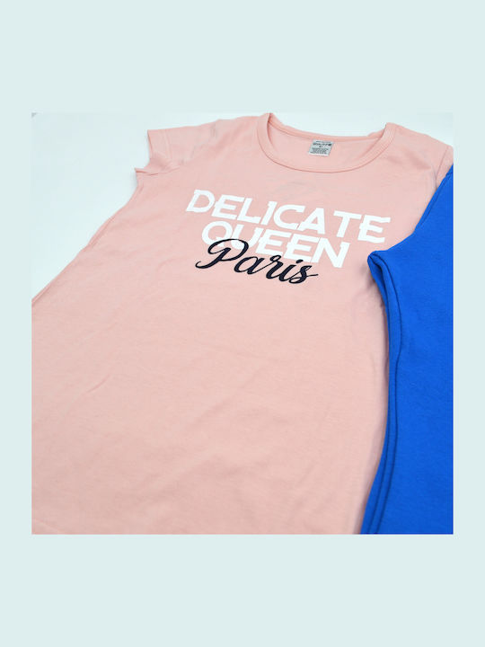 Παιδικό Σετ με Κολάν Καλοκαιρινό 2τμχ Ροζ Delicate Queen
