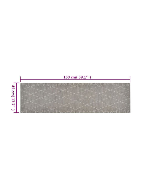 vidaXL Kitchen Mat Runner with Anti-slip Underlay Gray 45x150εκ.