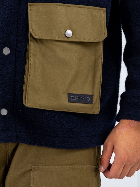 Overshirt Long-sleeved Shirt Navy Blue