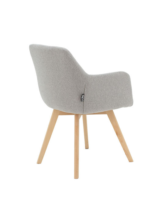 Nasima Dining Room Fabric Armchair Gray 57x58x84cm