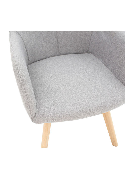 Nasima Dining Room Fabric Armchair Gray 57x58x84cm