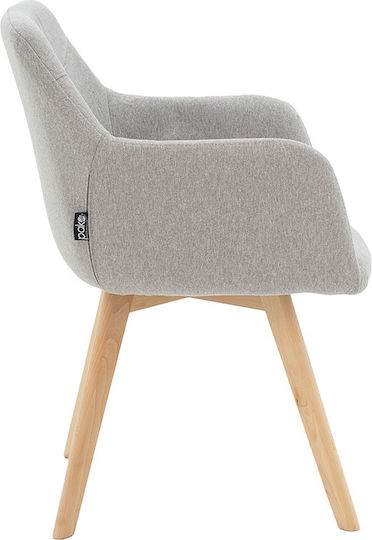 Nasima Dining Room Fabric Armchair Gray 57x58x84cm