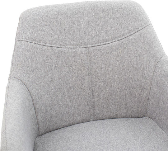 Nasima Dining Room Fabric Armchair Gray 57x58x84cm