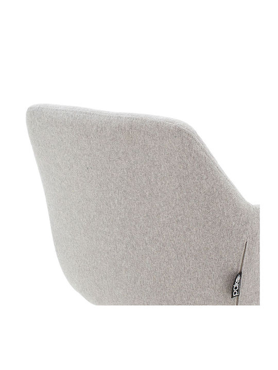 Nasima Dining Room Fabric Armchair Gray 57x58x84cm