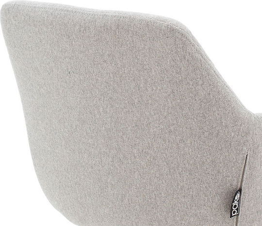 Nasima Dining Room Fabric Armchair Gray 57x58x84cm