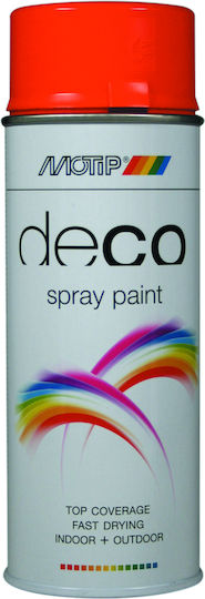Motip Dupli Spray Paint Deco Acrylic with Shiny Effect Pure Orange RAL 2004 400ml