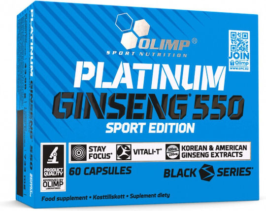 Olimp Sport Nutrition Platinum Ginseng 550mg Special Food Supplements 60 Capsules