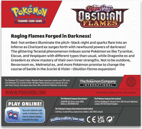 Pokemon Scarlet & Violet Obsidian Flames 36 Booster Display Box Obsidian Flames Scarlet & Violet Booster Pack (EN) | Skroutz Cyprus Pokemon Scarlet & Violet Obsidian Flames 36 Booster Display Box Obsidian Flames Scarlet & Violet Booster Pack (EN) | Skroutz Cyprus
