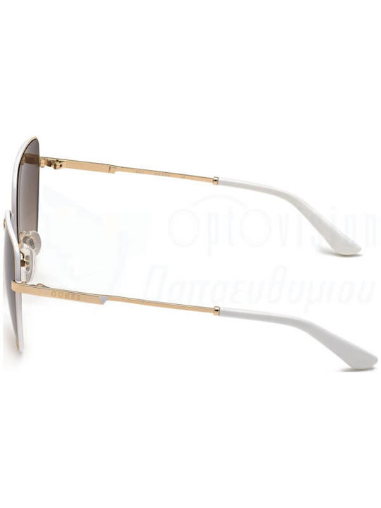Guess Дамски Слънчеви очила с Златен Метален Рамка и Кафяв Слънчеви очила Леща GU7784 28F