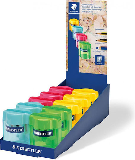 Staedtler Plastic Double Sharpener (Μiscellaneous Colours) 1pcs
