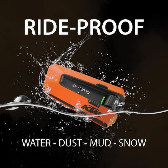 Cardo Packtalk Edge KTM Ενδοεπικοινωνία Μονή για Κράνος Μηχανής με Bluetooth