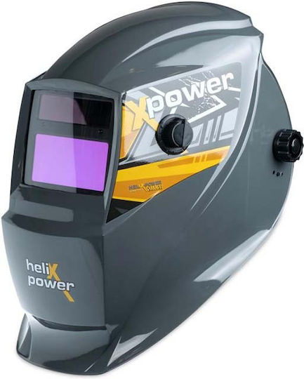 Helix Welding Helmet with 98x40mm Visual Field Silver