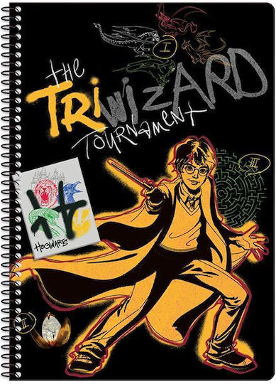 Graffiti Spiral Notebook Ruled B5 3 Subjects 1pcs (Μiscellaneous Designs/Colors)