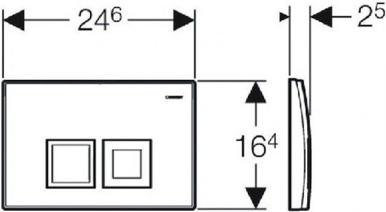 Geberit Delta 35 Flush Plate Dual Flush