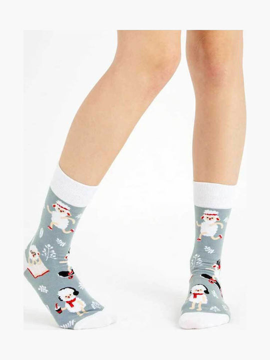 Crazy Socks Femei Șosete Albastru deschis 1Pachet Crazy Socks Femei Șosete Albastru deschis 1Pachet