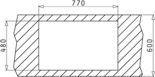 Pyramis Alazia 2B 070037211 Drop-In Spüle aus Verbundgranulat B79xT50cm Iron Grey