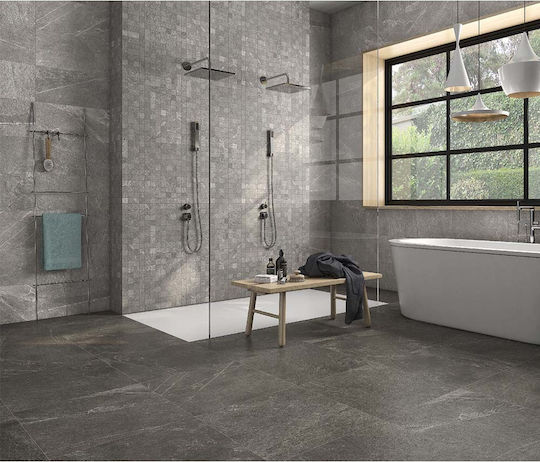 Saloni Ceramica Πλακάκι Δαπέδου Εσωτερικού Χώρου Κεραμικό Ματ 120x60cm Γκρι