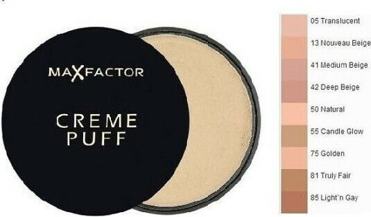 Max Factor Creme Puff Powder Compact Пудра 85 Light N Gay 14гр