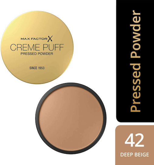 Max Factor Creme Puff Powder Compact Пудра 42 Deep Beige 14гр