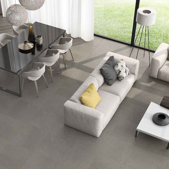 Saloni Ceramica Placă Interior Porțelanat Mat 90x90cm Gri