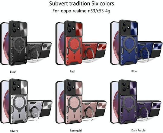 Texture Camera Back Cover Πλαστικό Ροζ (Realme C53)