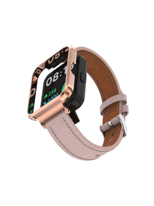 Λουράκι Δερμάτινο Ροζ (Redmi Watch 2 Lite)