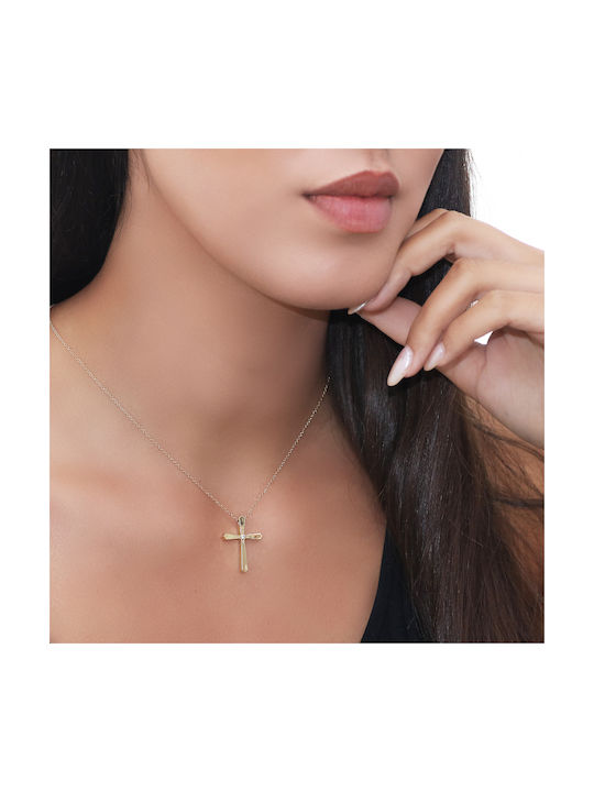 Damen Gold Kreuz 14K