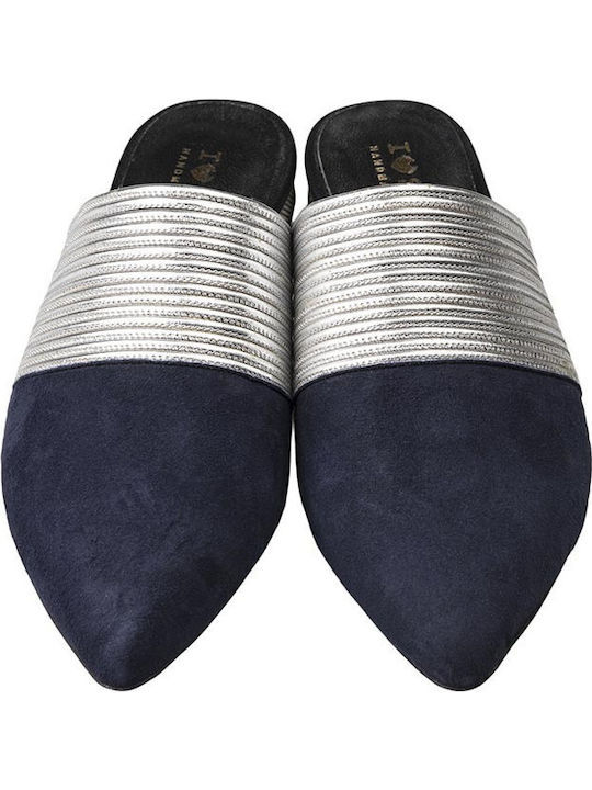 Manada Flat Mules σε Μπλε Χρώμα