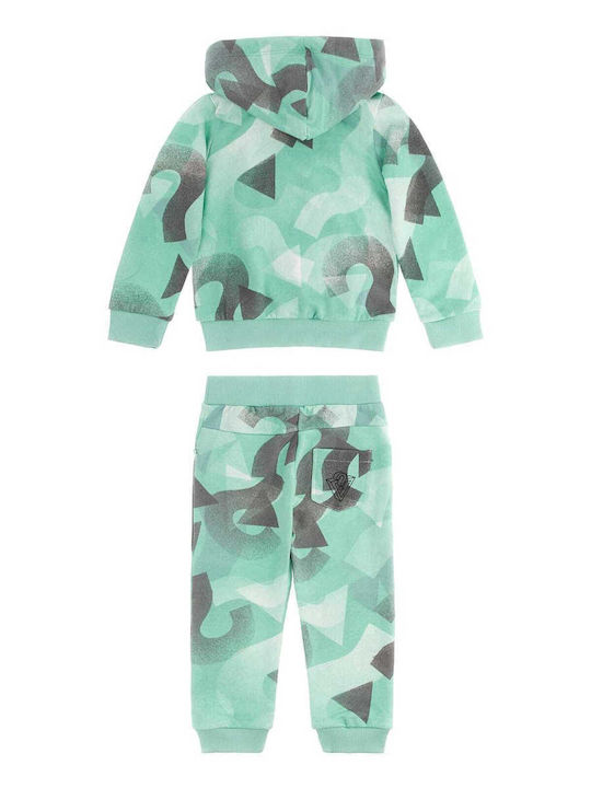 Guess Kids Sweatpants Set Green 2pcs