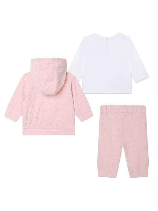 Michael Kors Kids Sweatpants Set Pink 3pcs