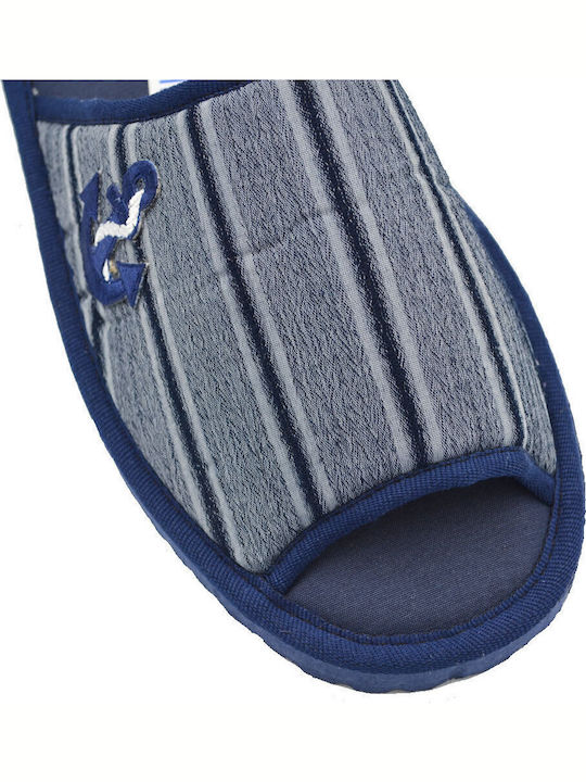 Men's Printed Slippers Blue