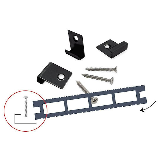 Showood Κλιπ Ένωσης για Δάπεδο Κήπου από WPC 15x2.5εκ.