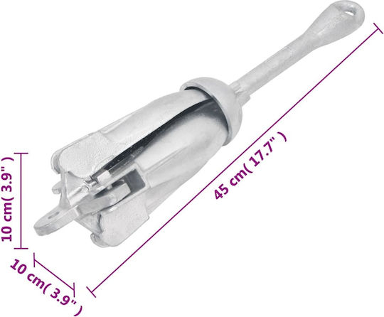 vidaXL Άγκυρα Σκάφους Τύπου Ομπρέλα Γαλβανιζέ 4kg