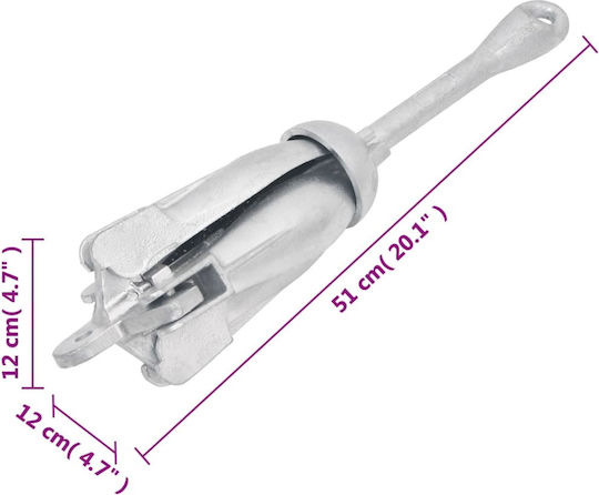 vidaXL Άγκυρα Σκάφους Ομπρέλα Γαλβανιζέ 6kg