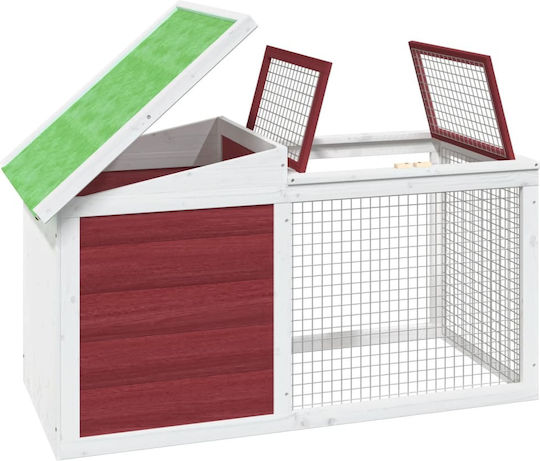 vidaXL 172291 Wooden Cage for Rabbits 100.5x54x55cm