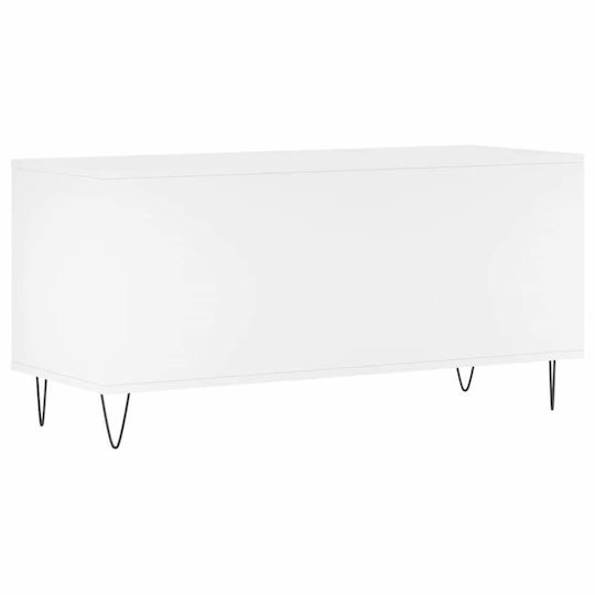 vidaXL Мебел за Hi-Fi Бял 38x100x48см