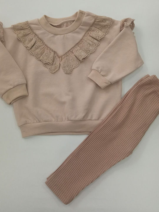 Necixs Kids Set with Leggings Winter 2pcs Brown